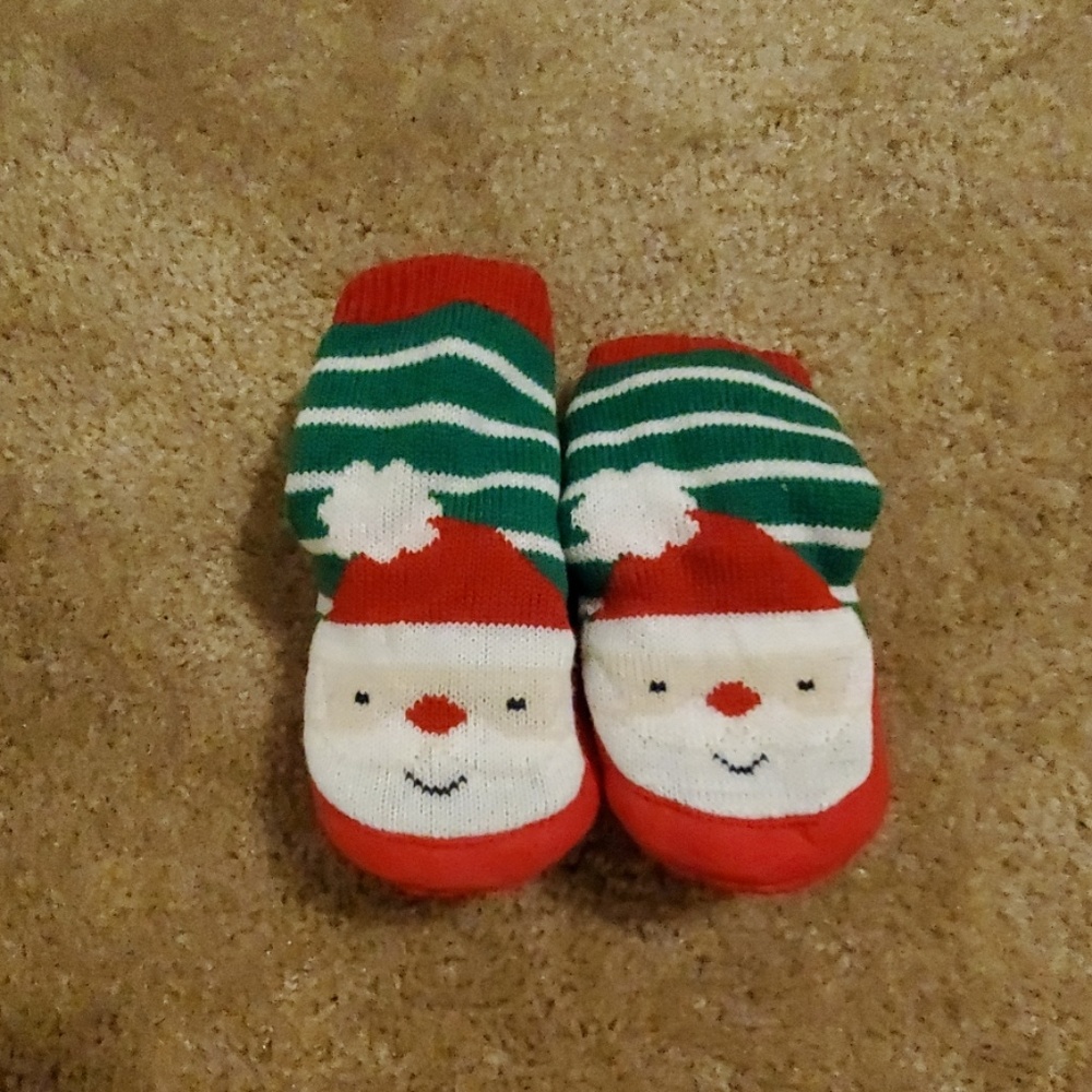 Christmas Santa booties for infants